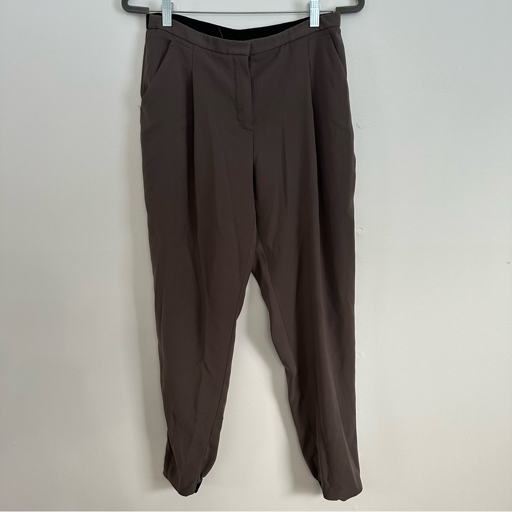 T Tahari olive green formal work pants